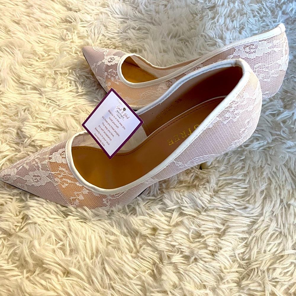 White Lace Wedding Shoes
